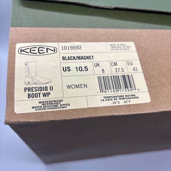 Womens Keen Presidio II Waterproof Boots Sz 10.5 Black Leather 1019592 - Picture 6 of 6